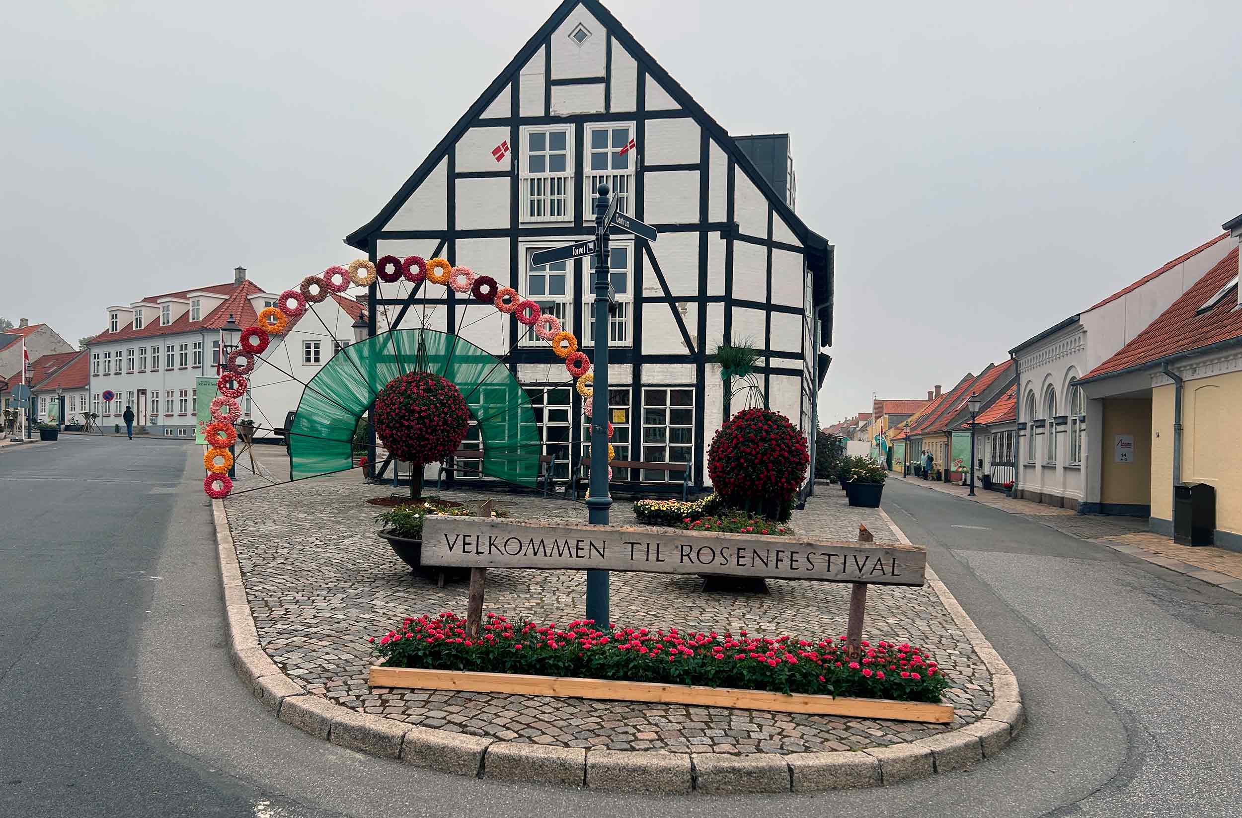 Bogense in bloom during the Rose Festival
